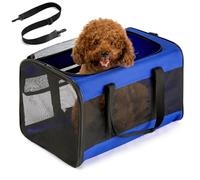 Conlun Dog Carrier Bag,Soft-Sided Pet Carriers for Dogs with 4-Sided Mesh, Cat Transport for Large Cats Small Dog Up to 9Kg,Collapsible Dat Travel Carrier-L,Blue