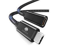 CONMDEX 1m USB C Male to Female Cable - USB 3.2 Data & Charging, 10Gbps, 20V5A/100W - MagSafe Compatible, MacBook, Galaxy & More - Black