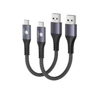 CONMDEX USB A to USB C 10Gbps (1.5ft, 2-Pack) USB 3.1 Gen 2 Short Data Transfer Type C Cord, Fast Charging Carplay Android Auto USB C Cable for iPhone 17 Air 16 Plus 17 16 Pro Max, Galaxy S25 S24