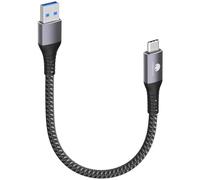 CONMDEX USB A to USB C Data Cable 0.5m, 10Gbps Android Auto Cable for Cars