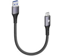CONMDEX USB C Cable Short 20cm/0.2M 10Gbps Data USB3.1 Gen2 Type C Android Auto Cable QC3.0 3.1A USB A to C Fast Charger for Samsung Note20 Galaxy S25/S24/S23,i-Phone17,Tab S9 Pixel9 M4 iPad Pro 2025
