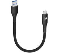 CONMDEX USB C Cable Short 50cm/0.5M 10Gbps Data USB3.1 Gen2 Type C Android Auto Cable QC3.0 3.1A USB A to C Fast Charger for Samsung Note20 Galaxy S24/S23/S22/S21 Tab S9 Pixel9 M4 iPad Pro 2024-Black