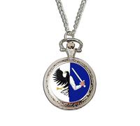 'Connacht' Flag Pocket Watch - Irish Provincial Crest Pocket Watch Gift, Irish Heritage Memorabilia, Gaelic History Gift for Him, Vintage Silver Timepiece with Chain, Ireland Souvenir, Irish Province