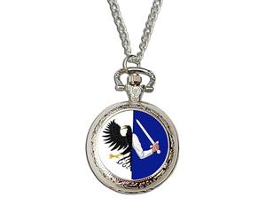 'Connacht' Flag Pocket Watch - Irish Provincial Crest Pocket Watch Gift, Irish Heritage Memorabilia, Gaelic History Gift for Him, Vintage Silver Timepiece with Chain, Ireland Souvenir, Irish Province