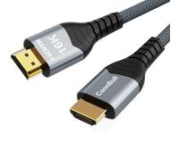 ConnBull 16K 10K 8K HDMI 2.2 Cable 96Gbps 5m, Ultra High Speed HDMI Braided Cord Support 4K@480Hz 8K@240Hz, HDCP 2.2&2.3, Dynamic HDR, eARC,DTS:X, Compatible with Roku TV/HDTV/PS5