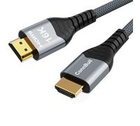 ConnBull 16K 8K HDMI 2.2 Cable 96Gbps 0.5m, Ultra High Speed HDMI Braided Cord Support 4K@480Hz 8K@240Hz, HDCP 2.2&2.3, Dynamic HDR, eARC,DTS:X, Compatible with Roku TV/HDTV/PS5