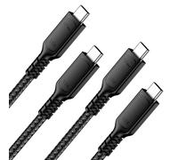 ConnBull 2Pack Thunderbolt 4 Cable 40Gbps High Speed USB C Cord Supports 240W Fast Charing and 8K@60Hz/ 4K@144Hz Display Compatible with Thunderbolt 3/USB 4 Macbook, iPad, and More 1M