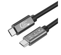 ConnBull Thunderbolt 5 Kabel, 240W Ladekabel 80Gbps Datenkabel, 16K/8K Display USB C zu USB C Kabel für Thunderbolt 4/USB4 Monitor Laptops usw, 0.5m