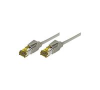 Connect 1 m Full Copper RJ45 S/FTP Cat 6a LSOH Snagless Patch Cable - Grey