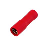 Connect 30135 Red Female Fully Ins. Push-On 6.3mm 100pc