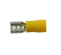 Connect 30210 Yellow Female Push-On Terminal 6.3mm 100pc