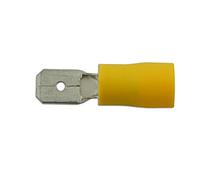 Connect 30214 Yellow Male Blade Terminal 6.3mm 100pc