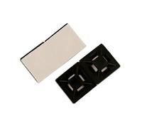 Connect 30341 Black Cable Tie Self-Adhesive Mounts 19mm 100pc