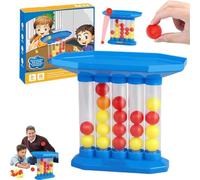 Connect Ball Game, Bouncing Balls Jumping Ball Toy, Bounce & Shoot 4-Ball Launcher Toy, Portable Bounce Ball Game Set Board Strategy Game,Thinking Training Table Top Interactive Toy (2)