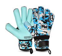 CONNECT Goalkeeper/Goalie Gloves Extreme Grip for Kids, Youth & Adult, Finger Support, Soccer Gloves for Boys, Girls & Junior Keepers Football Gloves for Training, Size 4/5/6/7 (CYAN, 7)