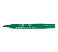 Q-Connect Permanent Marker Pen Bullet Tip Green (Pack of 10) - KF01773