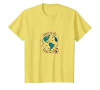 Connect The Dots Change The World Global Unity T-Shirt, Kids, Lemon, 12 Years