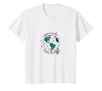 Connect The Dots Change The World Global Unity T-Shirt, Kids, White, 3 Years