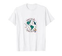 Connect The Dots Change The World Global Unity T-Shirt, Men, White, XL