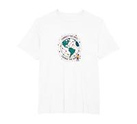 Connect The Dots Change The World Global Unity T-Shirt, Men's Big and Tall, White, 6X Tall
