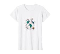 Connect The Dots Change The World Global Unity T-Shirt, Women, White, XS