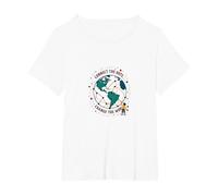 Connect The Dots Change The World Global Unity T-Shirt, Women's Plus, White, 1X
