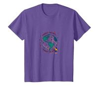 Connect the Dots Change the World Global Unity T-Shirt, Youth, Purple Heather, Medium