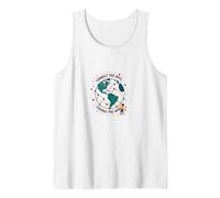 Connect The Dots Change The World Global Unity Tank Top, Men, White, XL