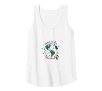 Connect The Dots Change The World Global Unity Tank Top, Women, White, S