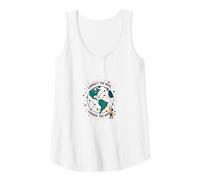 Connect The Dots Change The World Global Unity Tank Top, Women, White, XL
