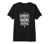 Connect to God Catholic Prayer Rosary Faith Premium T-Shirt