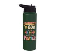 Connect to God The Password is Prayer Stainless Steel Insulated Water Bottle