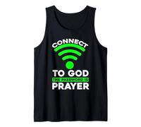 Connect to God, The Password is Prayer Statement Design Tank Top