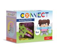 Connect Trefl Pocket Girl Brick Set, Bea - 35 Pieces: 30 Bricks + Character 5 Bricks, Creative Game for Adults and Children from 4 Years