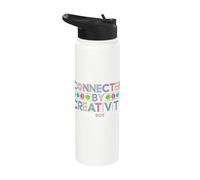 Connected by Creativity Happy Dot Day Stainless Steel Insulated Water Bottle