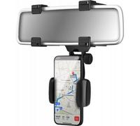 Connected Car Smartphone Stand Adjustable on 360° Rotating Mirror