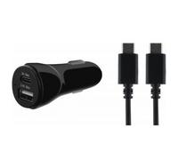 Connected Cigarette lighter power supply with USB C/USB C cable