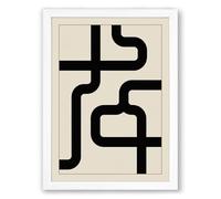 Connected Pathways Minimalist Framed Wall Art Print A4 (29.7×21cm) White, Wall Decor for Living Room, Bedroom, Office & Home, Ready to Hang, Art Gift