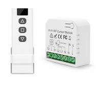 Connected Roller Shutter Module Switch, Tedeligo WiFi Roller Shutter Switch With 433Mhz RF Remote Compatible With Tuya Alexa Google Home For Voice Timer Control