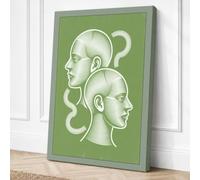 Connected Souls Minimalist Canvas Wall Art Print 24x16 Inch