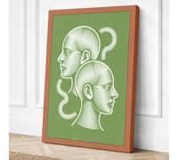 Connected Souls Minimalist Canvas Wall Art Print 24x16 Inch (61 x 41 cm)