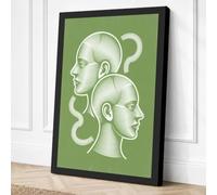 Connected Souls Minimalist Canvas Wall Art Print 24x16 Inch (61 x 41 cm)