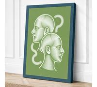 Connected Souls Minimalist Canvas Wall Art Print 24x16 Inch (61 x 41 cm)