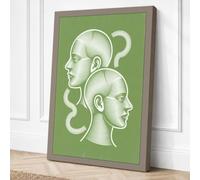 Connected Souls Minimalist Canvas Wall Art Print 24x16 Inch (61 x 41 cm)