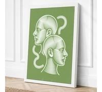 Connected Souls Minimalist Canvas Wall Art Print 24x16 Inch (61 x 41 cm)