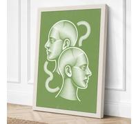 Connected Souls Minimalist Canvas Wall Art Print 30x20 Inch