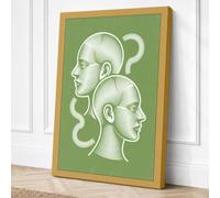Connected Souls Minimalist Canvas Wall Art Print 36x24 Inch (91 x 61 cm)