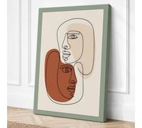 Connected Souls Modern Canvas Wall Art Print 24x16 Inch (61 x 41 cm)