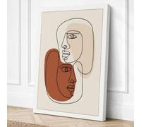 Connected Souls Modern Canvas Wall Art Print 24x16 Inch (61 x 41 cm)