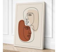 Connected Souls Modern Canvas Wall Art Print 24x16 Inch (61 x 41 cm)